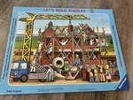 Ravensburger Let's Build Puzzles 1978 Construction Site Frame Tray 32 Pcs. Fixed Price $16.95.