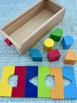 Haba Wooden Shape Sorting Puzzle Blocks W/ Box Color Learning Toy Montessori. Fixed Price $19.95.