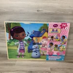 Disney Doc Mcstuffins Super 3D 4 Pack Puzzle Set Wooden Box By Cardinal. Fixed Price $14.99.