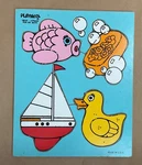 Vtg Fisher Price Childs Wood Puzzle For My Bath 180-07. Fixed Price $12.50.