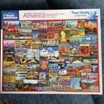 White Mountain Best Places America 1000 Piece Puzzle Complete. Fixed Price $13.00.