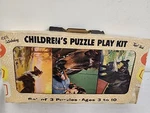 Vintage Tuco Children's Play Kit 3 Puzzles Triple Thick Horse Dog Bear. Fixed Price $19.95.