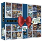 Ceaco Advent Set; 24 Small Puzzles Create One 1000-PC Puzzle; By Eric Dowdle. Fixed Price $20.95.