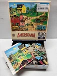 After The Chores Masterpieces Americana -500 Ez Grip Jigsaw Puzzle. Fixed Price $8.95.