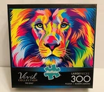 Vivid Collection The King Lion 300 Large Piece Jigsaw Puzzle By Buffalo. Fixed Price $39.99.