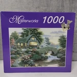 Roseart Masterworks 1000 Pc Serenity Cottage Puzzle 18 15/16X26 3/4 New/sealed. Fixed Price $19.99.
