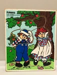 Vintage 1987 Playskool Wooden Puzzle Gift Raggedy Ann & Andy 10 Pieces 216-02. Fixed Price $9.99.
