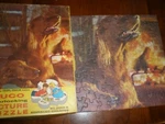 Vtg 100 Tripl-thick Piece Tuco Advanced Kids Puzzle Dogs At Day's End Complete. Fixed Price $14.39.