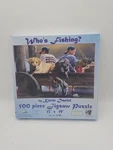 500 Piece Jigsaw Puzzle Who's Fishing New Sealed Boys Sons Dogs. Fixed Price $11.95.