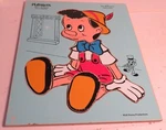 Rare Vintage Playskool Walt Disney Pinocchio Wooden Puzzle 8 Pieces 3 To 6 Yrs. Fixed Price $37.48.
