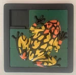 Damert Vintage 3D Slide Puzzle Frog With Original Plastic Box, 1993. Fixed Price $30.00.