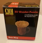 Brain Teasers Chh Handcrafted Beer Mug Wood 3D Puzzle New Opened Box. Fixed Price $12.68.