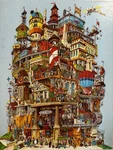 Springbok Verticalville Jigsaw Puzzle Robert Blair Martin 500 Pc - Complete. Fixed Price $49.99.