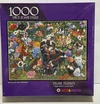 Bits Pieces Feline Frenzy 1000 Puzzle Lewis Johnson 1999 Sealed Cat Garden. Fixed Price $22.00.