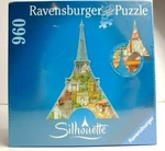 Ravensburger Silhouette Puzzles Eiffel Tower Paris 960 Pieces New Factory Sealed. Fixed Price $19.99.