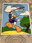 Vintage Playskool Walt Disney Donald Duck Wooden Puzzle 9 Pc Butterfly Catching. Fixed Price $10.99.