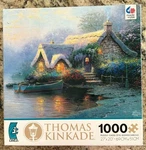 Older (2013) Ceaco Puzzle; Lochaven Cottage By Thomas Kinkade; 1000 Pcs 3310-35. Fixed Price $11.25.