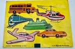 Vintage 1975 Transportation Train Wooden Puzzle Judy Instructo 6 Pc #J040009. Fixed Price $22.00.