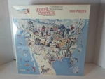 Travel Map 1000 Piece Puzzle #911 Great American Factory 1987 New Sealed. Fixed Price $19.99.