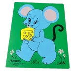 Vtg Playskool Moocher The Mouse Wood Board Puzzle 165-11 Nursery RHYME-8 Piece. Fixed Price $12.34.