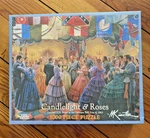 New Sealed Rare White Mountain M. Kunstler Candlelight & Roses 1000 Pcs. Fixed Price $39.99.