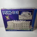 Vintage 3D Jigsaw Puzzle The White House Government Washington Wrebbit Foam. Fixed Price $14.24.