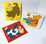 Vintage Wooden Puzzles Winnie The Pooh, Dog, Cat, Playskool, Disney, 1965 - 1971. Fixed Price $19.09.