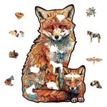 Fox Wooden Jigsaw Puzzle A4 Animals Shapes Pieces Gifts Adults Kids Full Color. Fixed Price $19.95.