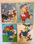 4 Playskool Wooden Puzzles Smurf, Donald Duck, 101 Dalmatians, Little Pig. Fixed Price $29.99.