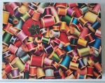 Vintage Springbok Sew What? Puzzle Thread Spools Over 500 Pieces Complete. Fixed Price $14.99.