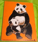 Vintage Judy Instructo Wooden Tray Puzzle Panda Cub 10 Pc 1973 Complete. Fixed Price $13.98.