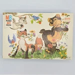 Vintage Milton Bradley Mb 60 Piece Cloverleaf Lane Series Fox Dog Mouse Puzzle. Fixed Price $18.00.