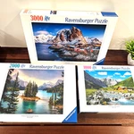 Ravensburger Jigsaw Puzzles-lot Of (3) 1000/2000/3000PCS Brand New Sealed. Fixed Price $108.00.