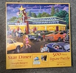 Sunsout Jigsaw Puzzle Star Diner Art By Joseph Burgess 18" X 24" 500 Pieces Nib. Fixed Price $23.09.