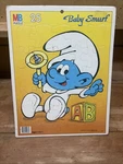 Vintage 1984 Baby Smurf Milton Bradley Tray Puzzle 25PC Complete 4486-1. Fixed Price $8.09.