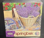 Springbok Jigsaw Puzzle Basket Of Lavender 1000 Piece 24" X 30" New Sealed. Fixed Price $18.88.