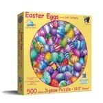 Sunsout Easter Eggs 500 Pc Round Jigsaw Puzzle. Fixed Price $19.99.