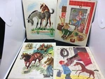 4 Vtg 1950'S Golden Press Playskool Frame Tray Puzzles - Horses, Farm Theme. Fixed Price $20.00.