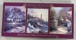 1998 Th. Kinkade Deluxe Ceaco Puzzle Set Three 500 Pc Rose Gate & More Complete. Fixed Price $8.00.