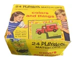 1964 Playskool 24 Match-ups Picture Colors And Things Puzzles Kids 7107 Vintage. Fixed Price $19.99.