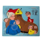 Vintage Playskool Wooden Tray Puzzle 1960S Old Woman The Shoe Nursery Rhyme. Fixed Price $18.99.