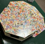 Vintage 1973 Springbok Octagonal Puzzle Postage Paid Stamps Missing Piece. Fixed Price $31.00.
