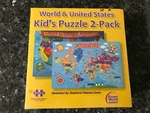 Round World Junior Kid 100 Puzzle 2-PACK Our + United States Brand New. Fixed Price $17.50.