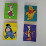 Vtg Disney Winnie The Pooh Piglet Tigger Eeyore Match Blocks Stack Puzzle 16PC. Fixed Price $14.99.