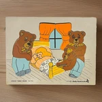 Vintage 1979 Judy Wooden Puzzle Goldilocks And The Three Bears #J106007 14PC Usa. Fixed Price $26.99.