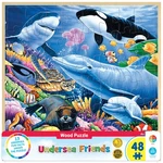 Masterpieces - Wood Fun Facts Undersea Friends 48 Jigsaw Puzzle. Fixed Price $16.99.