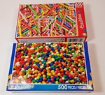 Puzzlebug Candy Jigsaw Lot (2) Colorful Sticks 650 & Fun 500. Fixed Price $10.98.