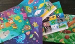 Play Monster Jigsaw Puzzles 25 Pieces, Ages 3+, Fish Alpha Space Animal Insect. Fixed Price $13.00.