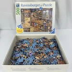 Ravensburger Dad's Shed 500 Pieces Large Format Jigsaw Puzzle 2009 14859. Fixed Price $24.98.