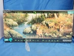 Panoramic 750 Piece Puzzle Deer & Pines Sealed 38.25" X 11.25" Hautman Brothers. Fixed Price $19.95.